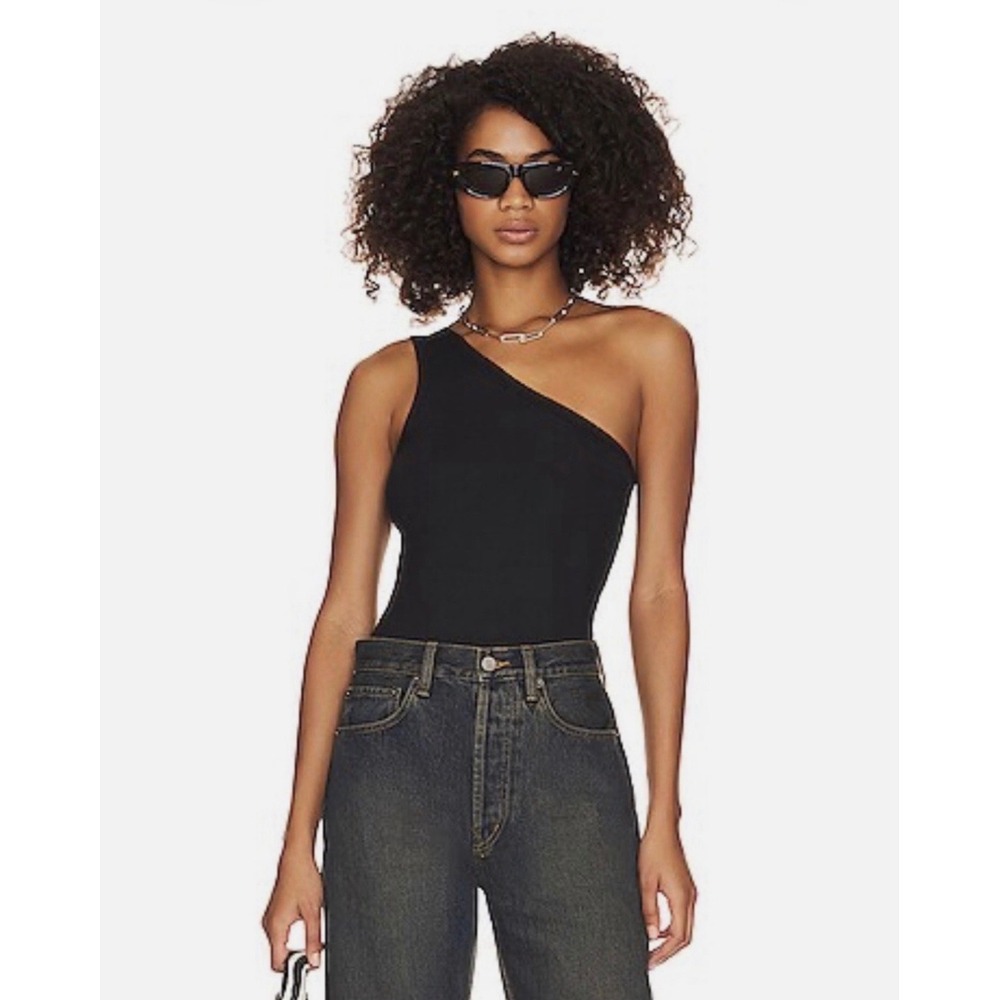 Spanx Bare Essentials Asymmetrical One Shoulder Tank Top Women XL Black